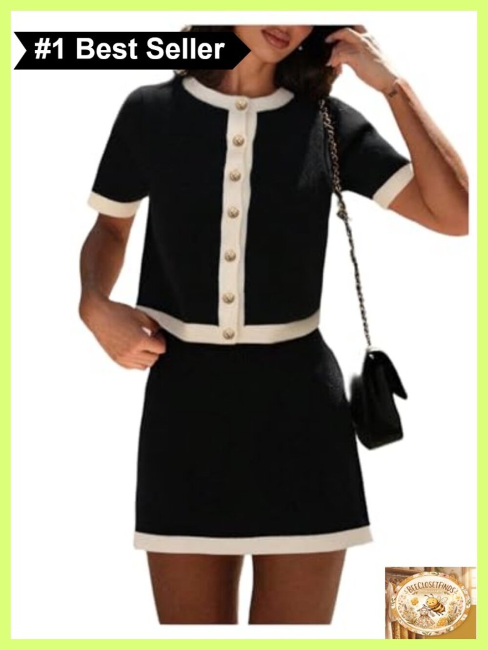 Women's 2 Piece Sweater Skirt Set Button Up A Line Two Piece Outfit